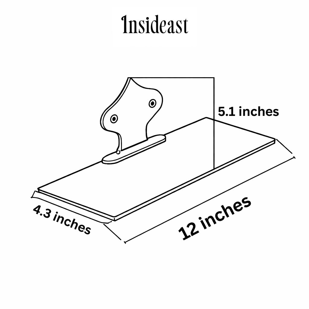 Hammered Solid Brass Floating Shelf, Bathroom Bottle Holder, Wall Mount Shelf Brass - Insideast