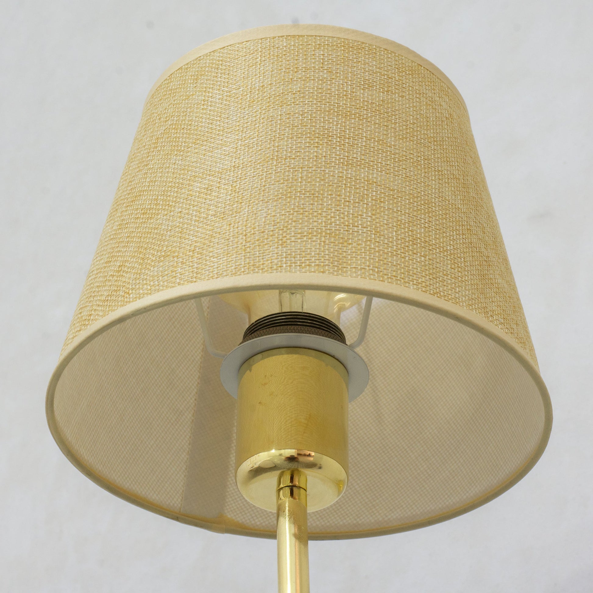Brass Wall Sconce Installed in Living Room