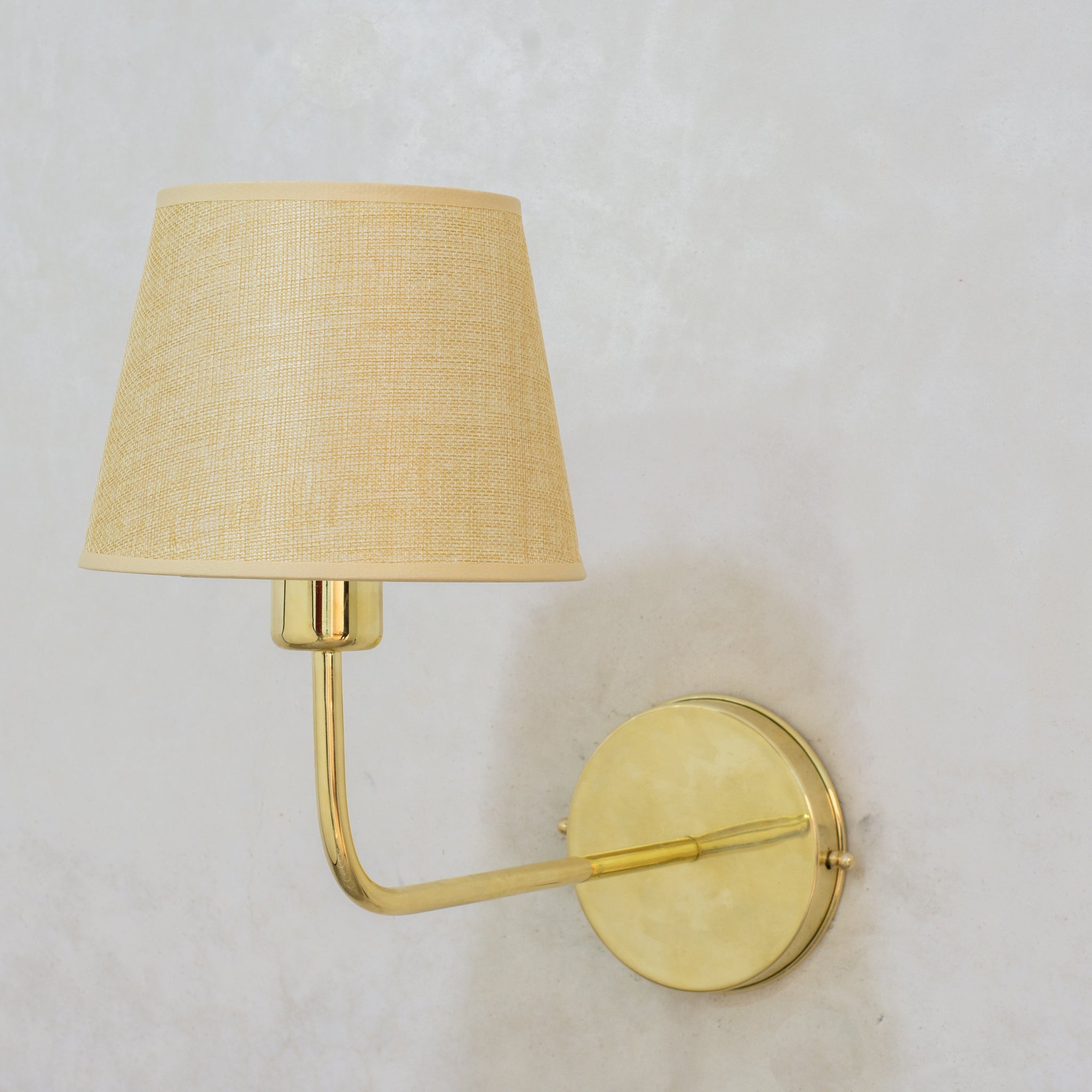 Handcrafted Brass Wall Sconce, Wall Light With Tissue Cover, Living Room Wall Light, Indoor Wall Lamp - Insideast