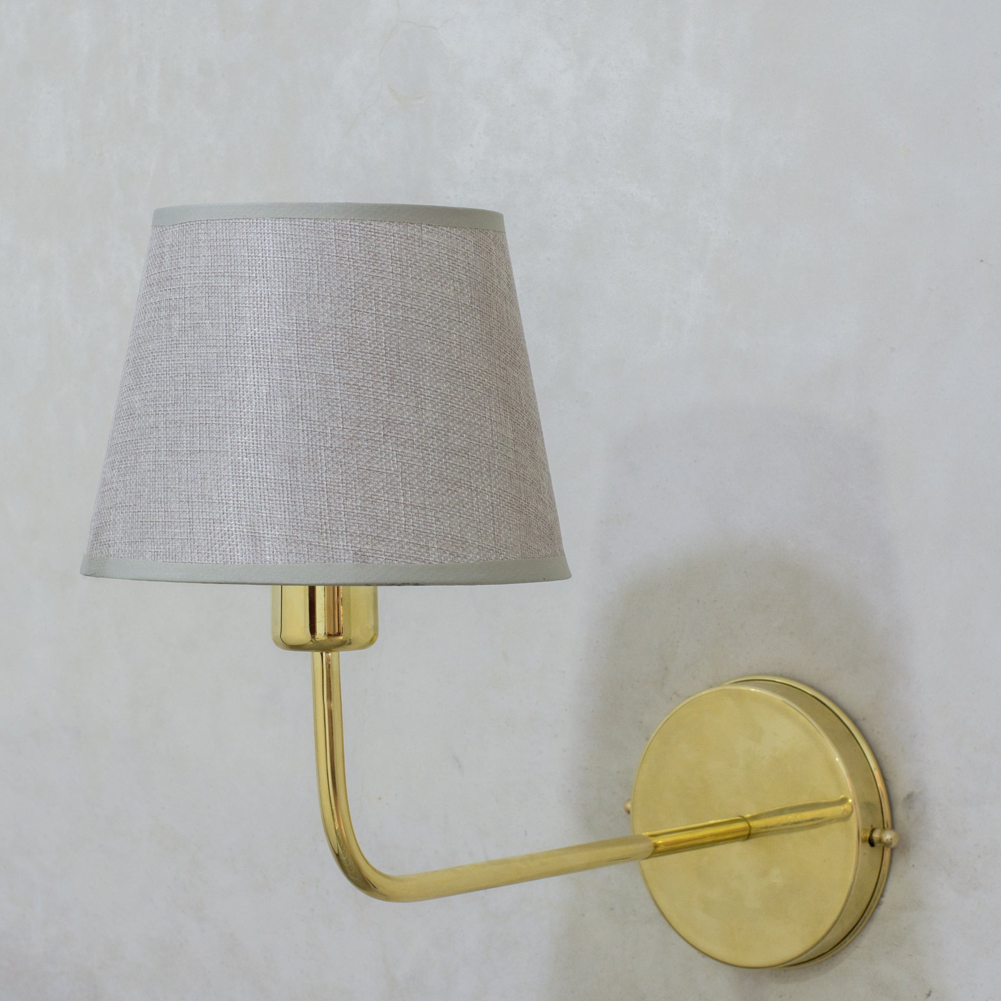 Handcrafted Brass Wall Sconce, Wall Light With Tissue Cover, Living Room Wall Light, Indoor Wall Lamp - Insideast