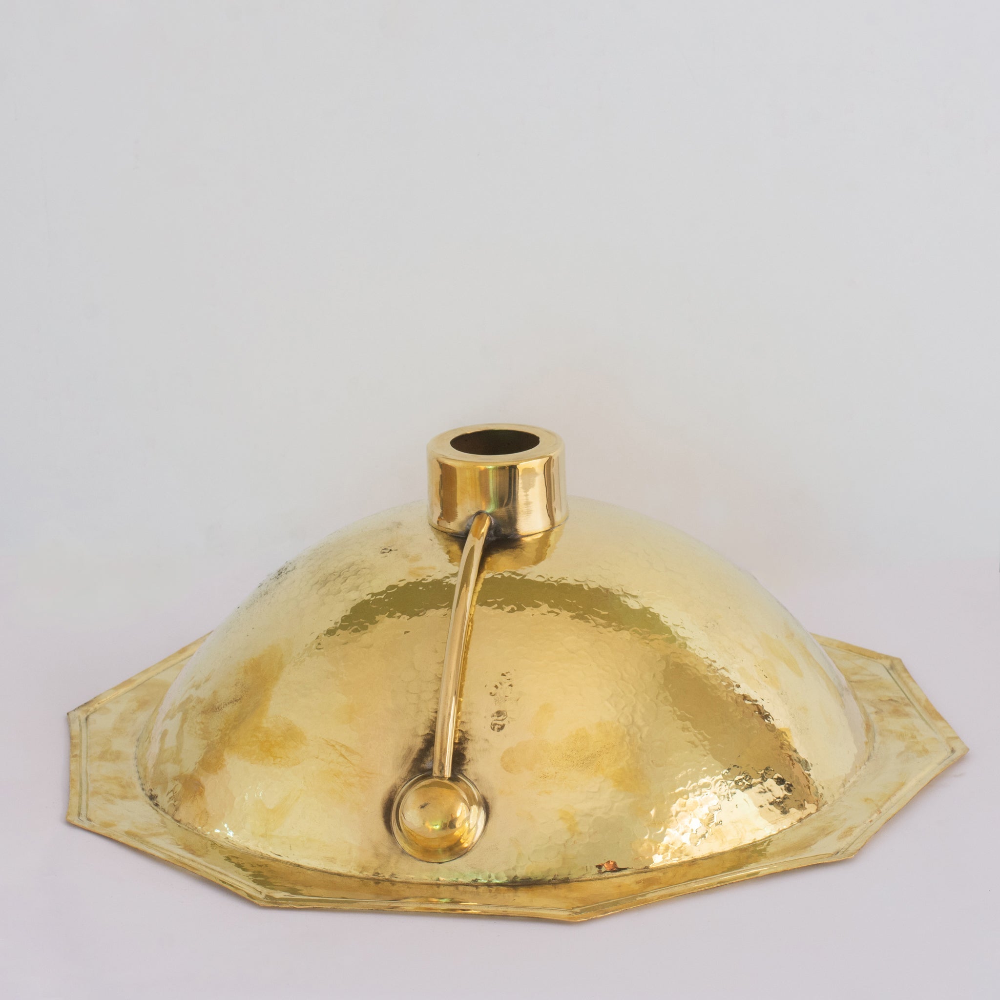Handcrafted Decagon Solid Brass Hammered Sink | Drop - In - Insideast