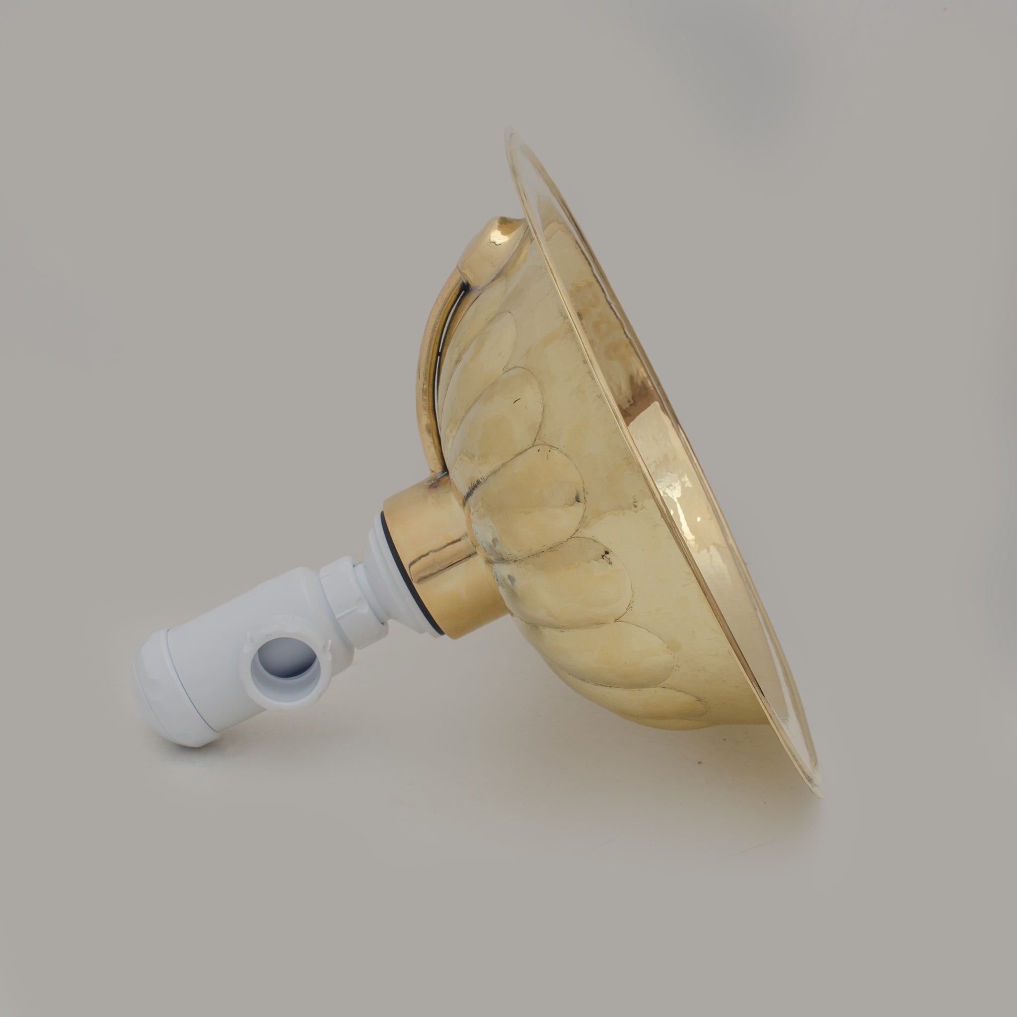 Handcrafted Petal Etched Oval Solid Brass Sink, Drop In Customizable Brass Kitchen Sink - Insideast