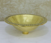 Handcrafted Solid Brass Drop - in Sink, Bathroom Sink, Round Sink, Drop - in Basin Sink - Insideast