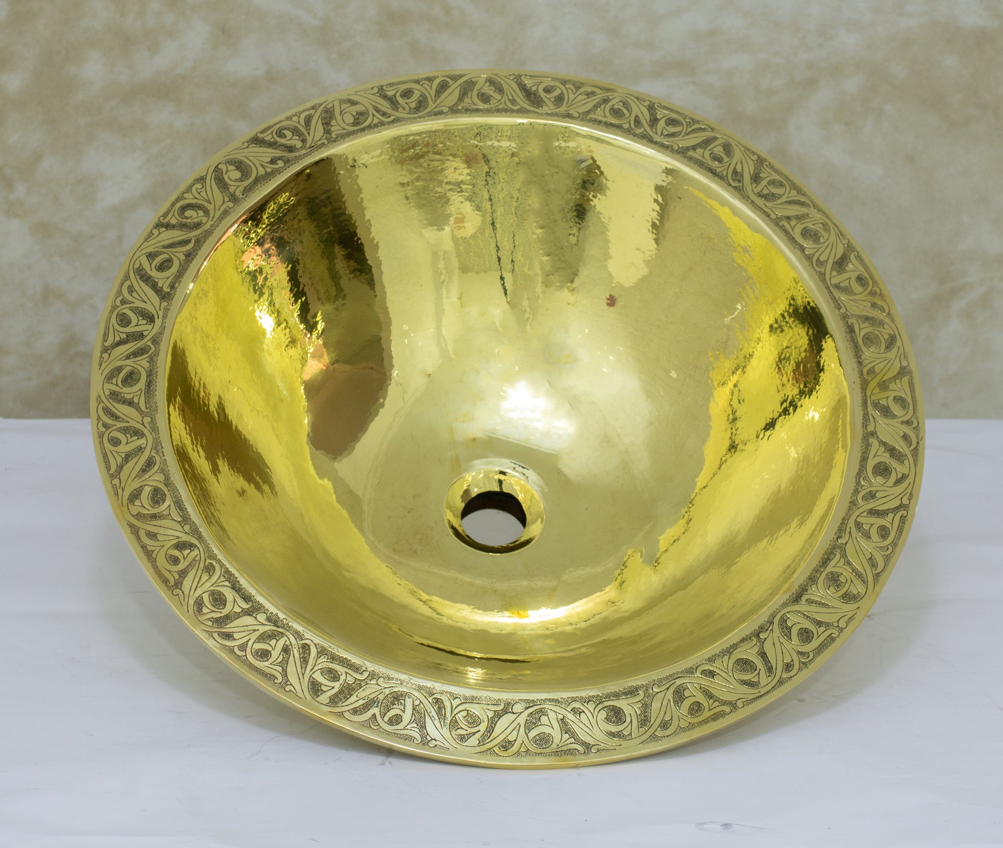 Handcrafted Solid Brass Drop - in Sink, Bathroom Sink, Round Sink, Drop - in Basin Sink - Insideast