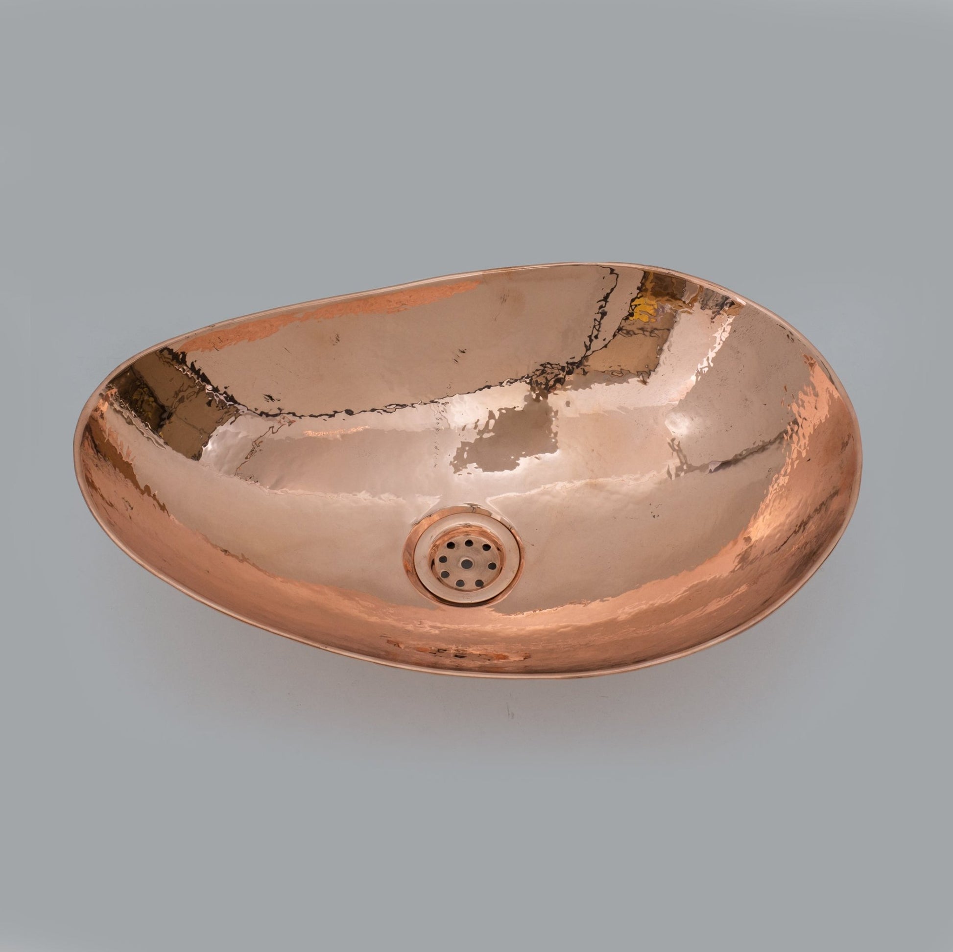Handcrafted Solid Copper Vessel Sink, Vanity Top Mount Sink, Bathroom Copper Basin, Freestanding Sink Copper - Insideast