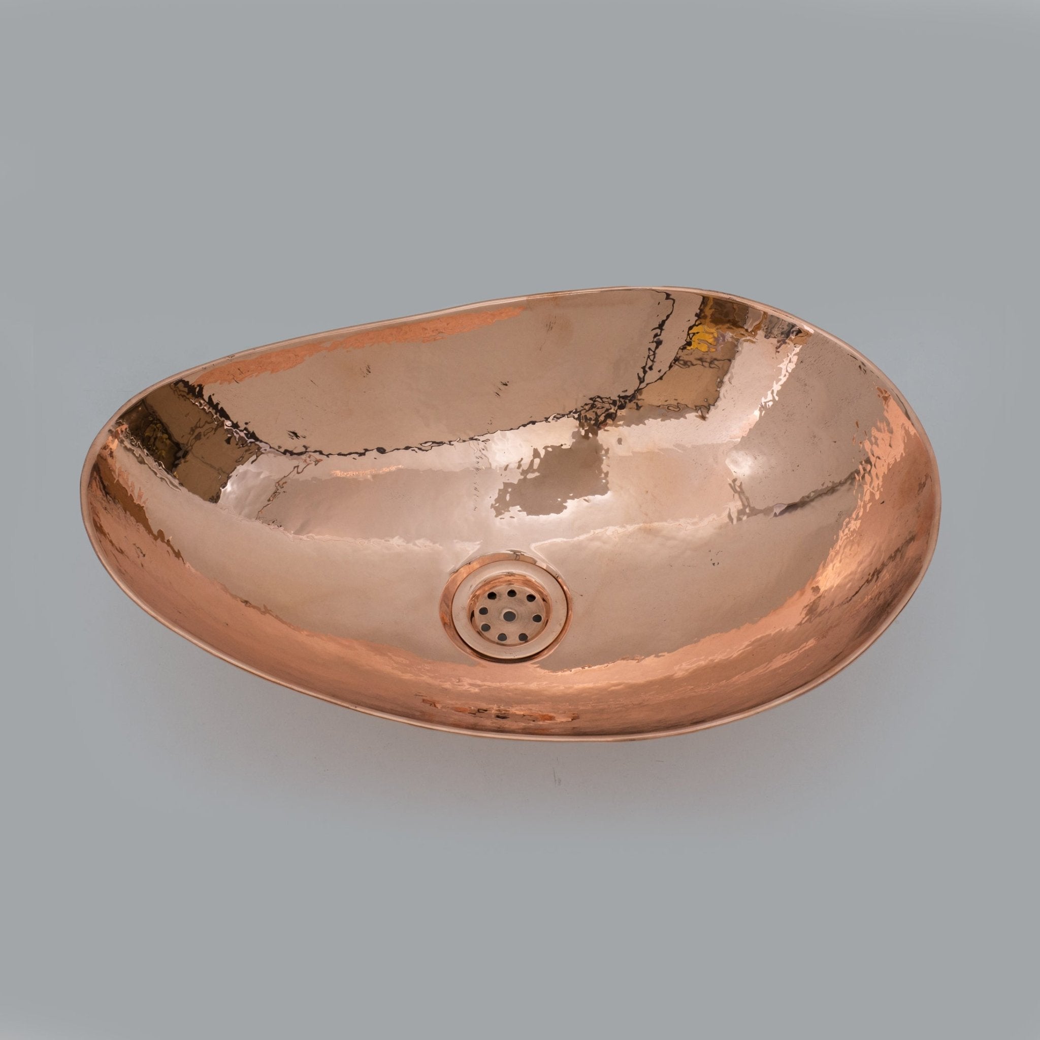 Handcrafted Solid Copper Vessel Sink, Vanity Top Mount Sink, Bathroom Copper Basin, Freestanding Sink Copper - Insideast