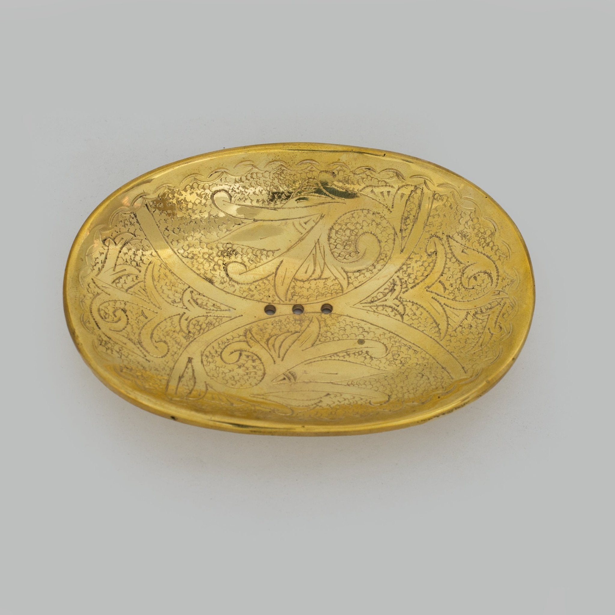 Handcrafted Unlacquered Brass Self Draining Soap Dish, Bar Soap Tray, Countertop Soap Holder, Soap Caddy, Soap Plate Dish - Insideast