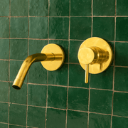 Heritage - Unlacquered Brass Bath Wall Mount Faucet - Insideast