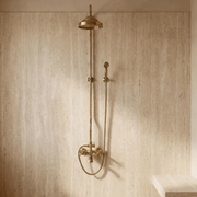 Heritage - Unlacquered Brass Exposed Shower System With Tub Filler - Insideast