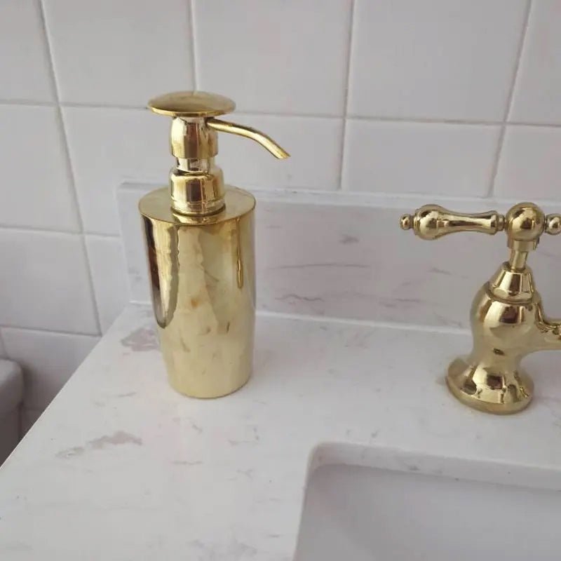 Heritage - Unlacquered Brass Soap Dispenser - Insideast