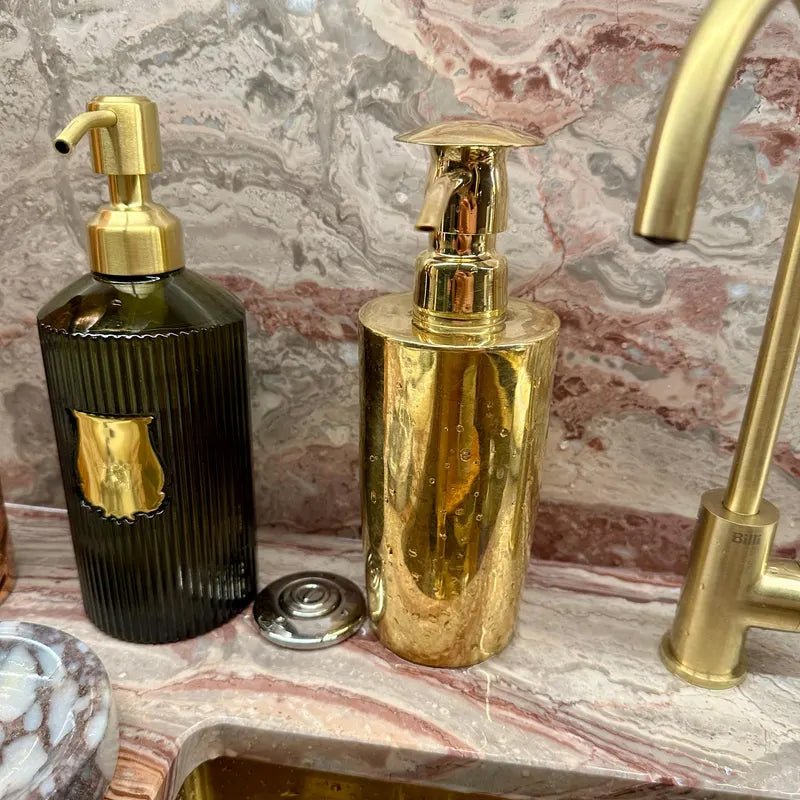 Heritage - Unlacquered Brass Soap Dispenser - Insideast