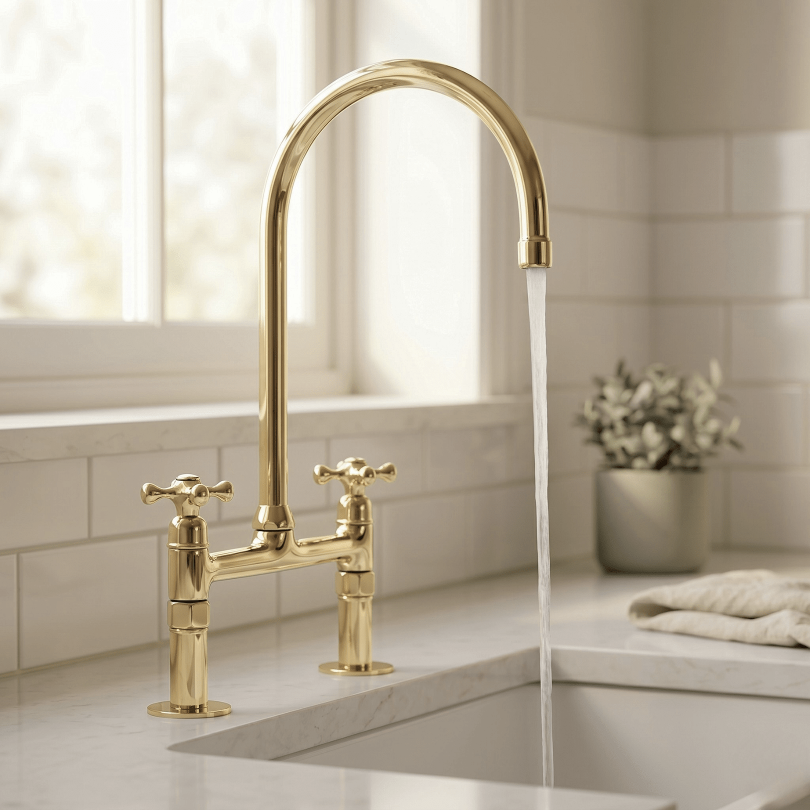 Heritage Living Brass Bridge Faucet | Signature Living Finishes - Insideast
