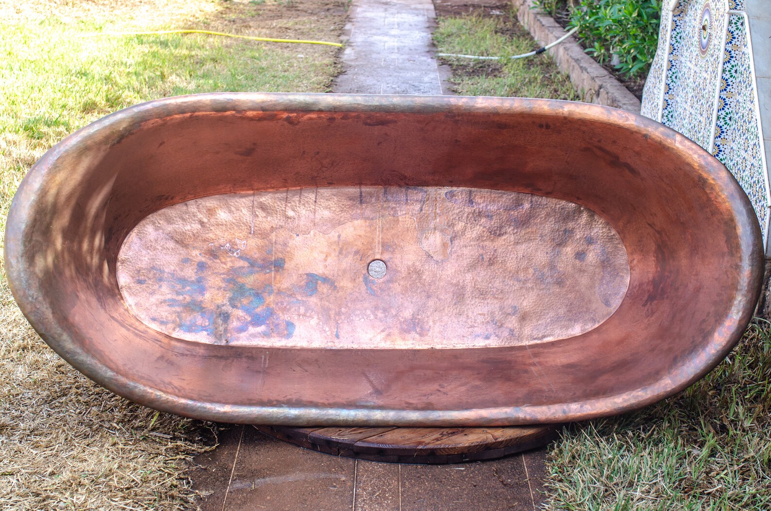 Solid Copper Bathtub | Vintage Freestanding Hammered Tub | Customized Tub