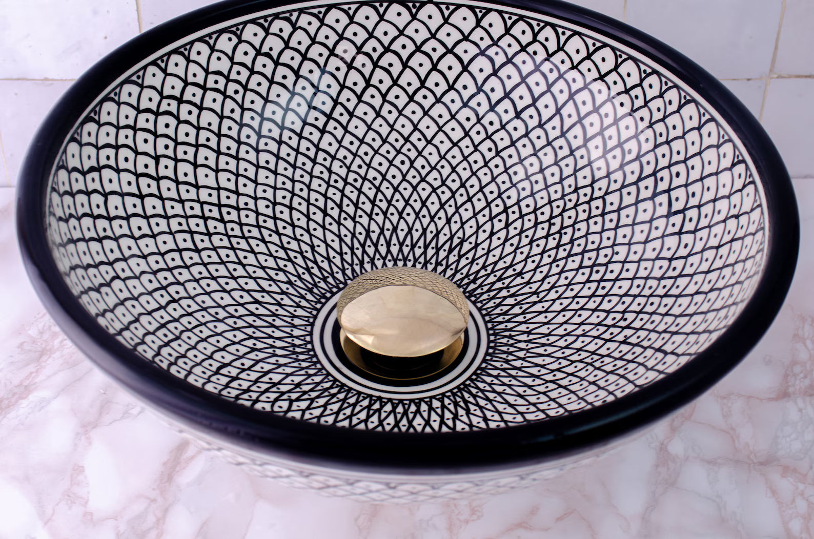Solid Brass Drain, Push Up Button