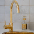 Unlacquered Brass Kitchen Faucet, Island Faucet, Antique Brass Sink Mixer Tap
