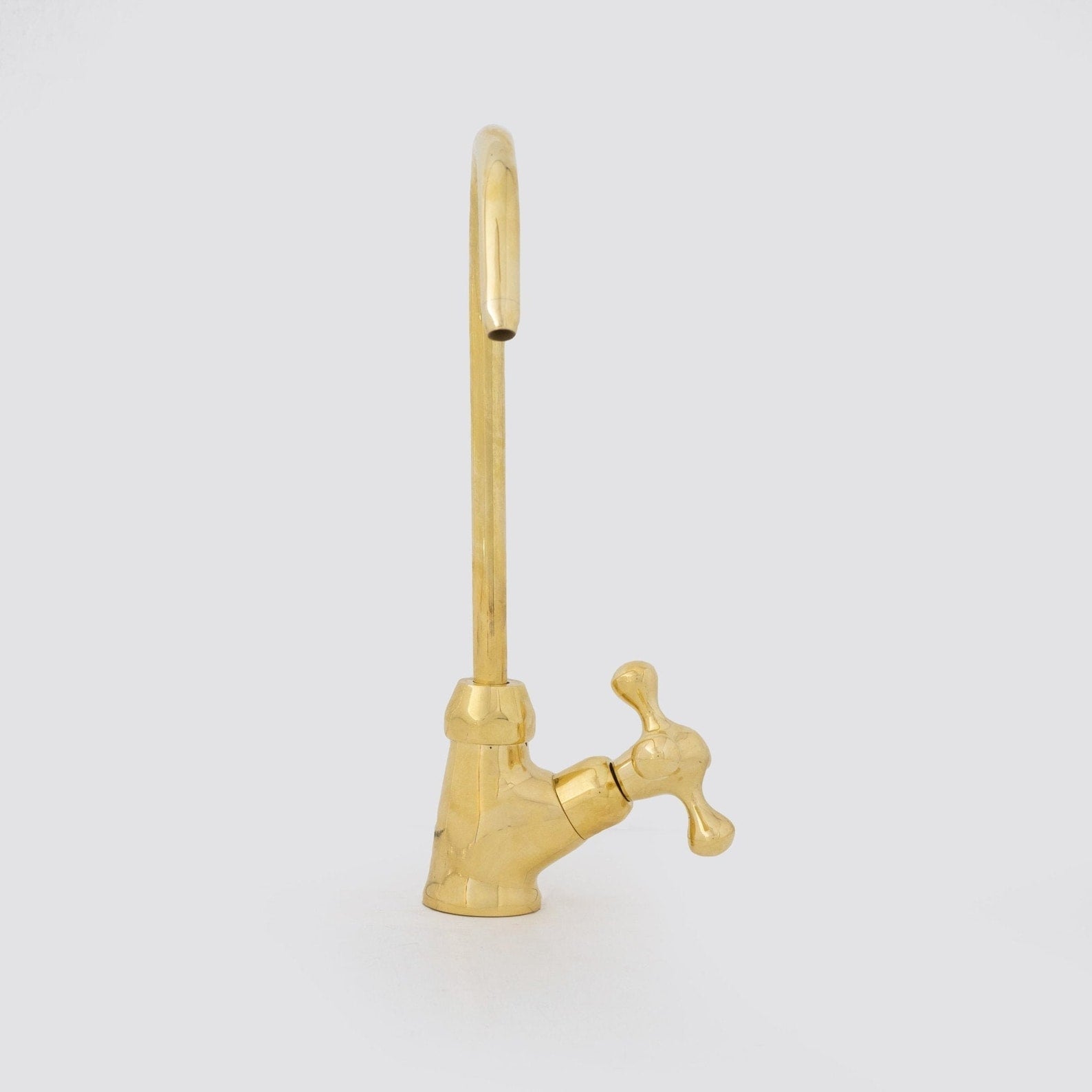 Unlacquered Brass Water Dispenser Kitchen Faucet | Single Hole Cold Water Tap