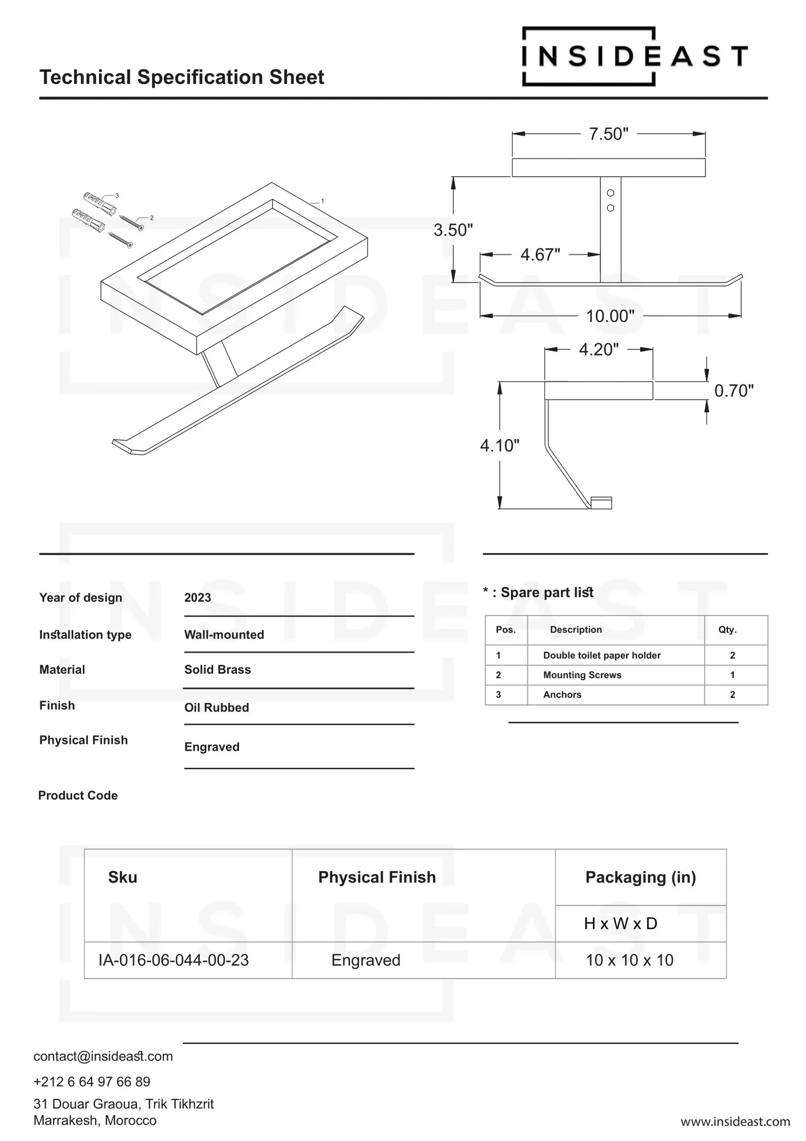 Solid Brass Toilet Paper Holder With Shelf | Powder Room Roll Holder