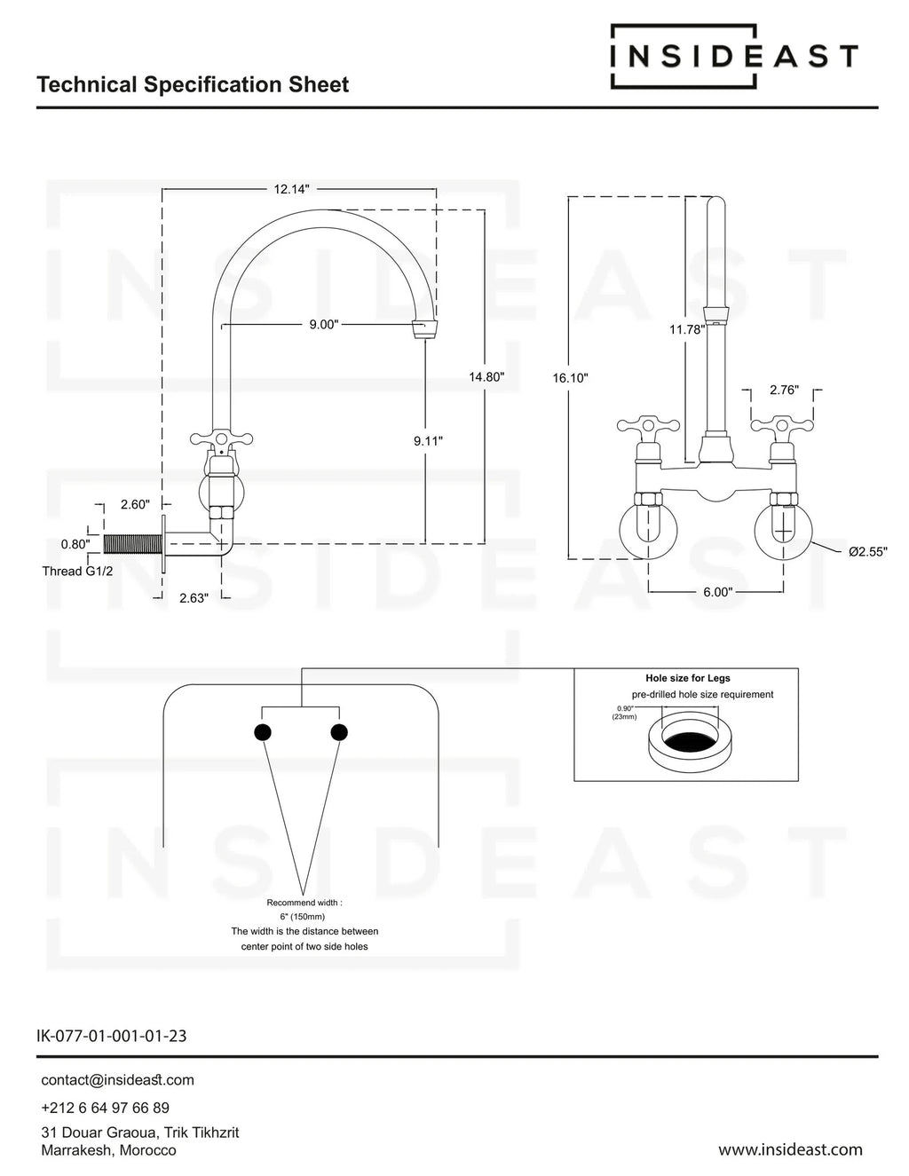 Wall Mount Bridge Faucet, Wall-Mount Sink Faucet, Wall Kitchen Faucet