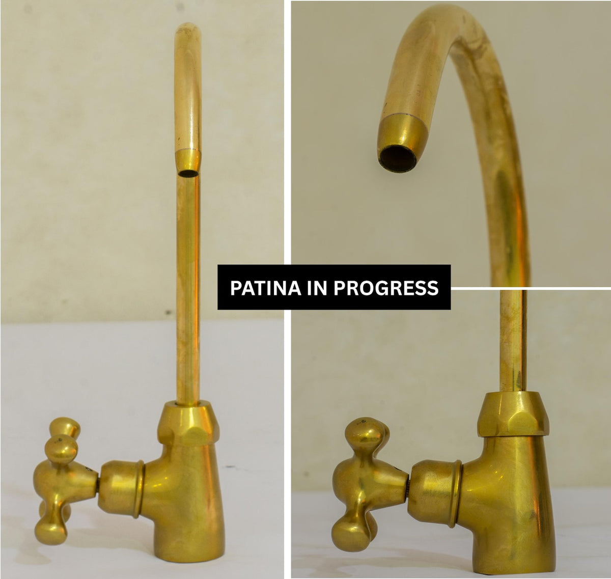 Unlacquered Brass Water Dispenser Kitchen Faucet | Single Hole Cold Water Tap