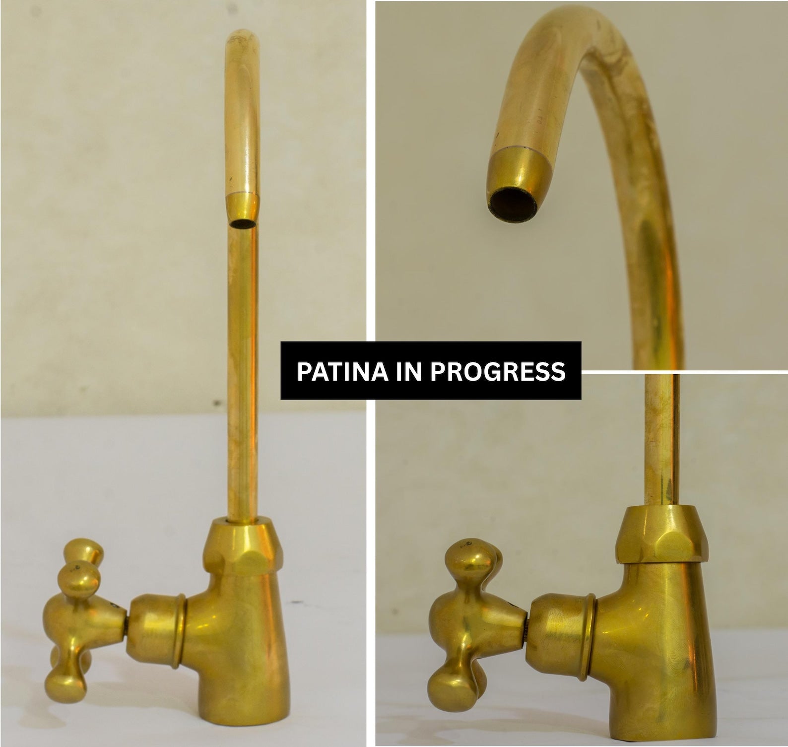 Unlacquered Brass Water Dispenser Kitchen Faucet | Single Hole Cold Water Tap