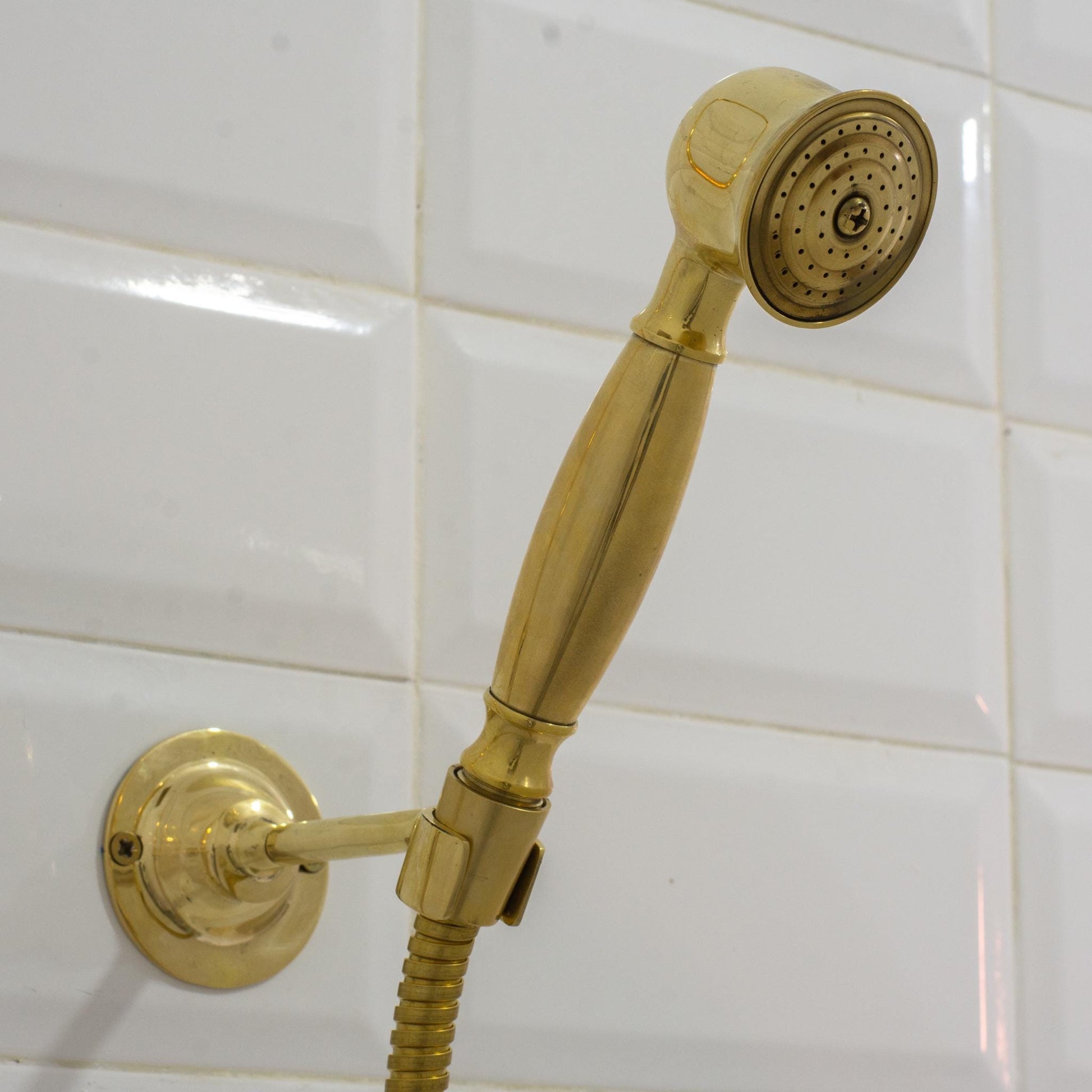 Heritage - Unlacquered Brass Exposed Shower System With Handheld