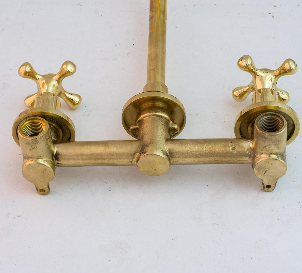 Unlacquered Brass Built-in Faucet | Bathroom Concealed Faucet