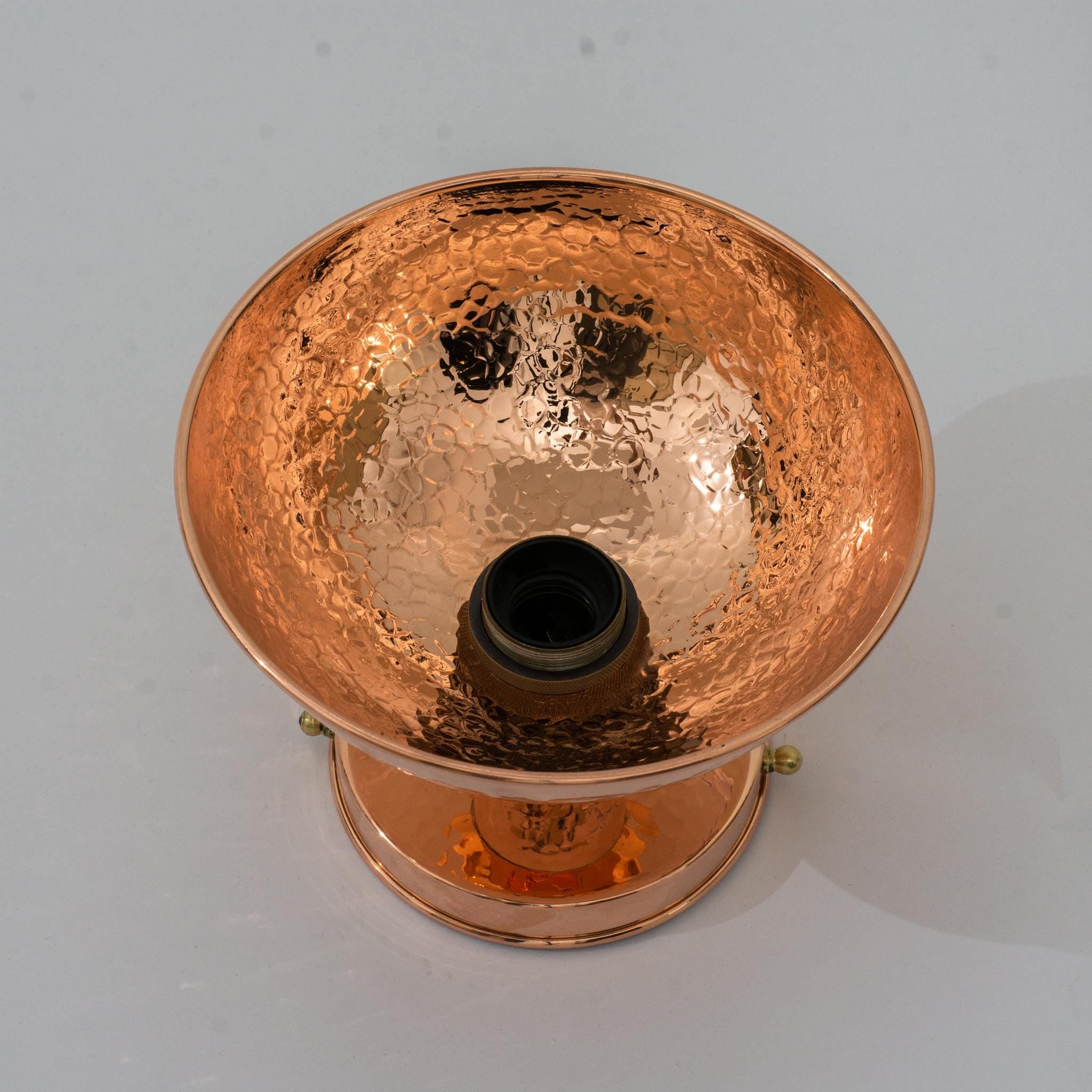 Unlacquered Copper Ceiling Light, Hammered Copper Flush Mount Light, Copper Ceiling Pendant