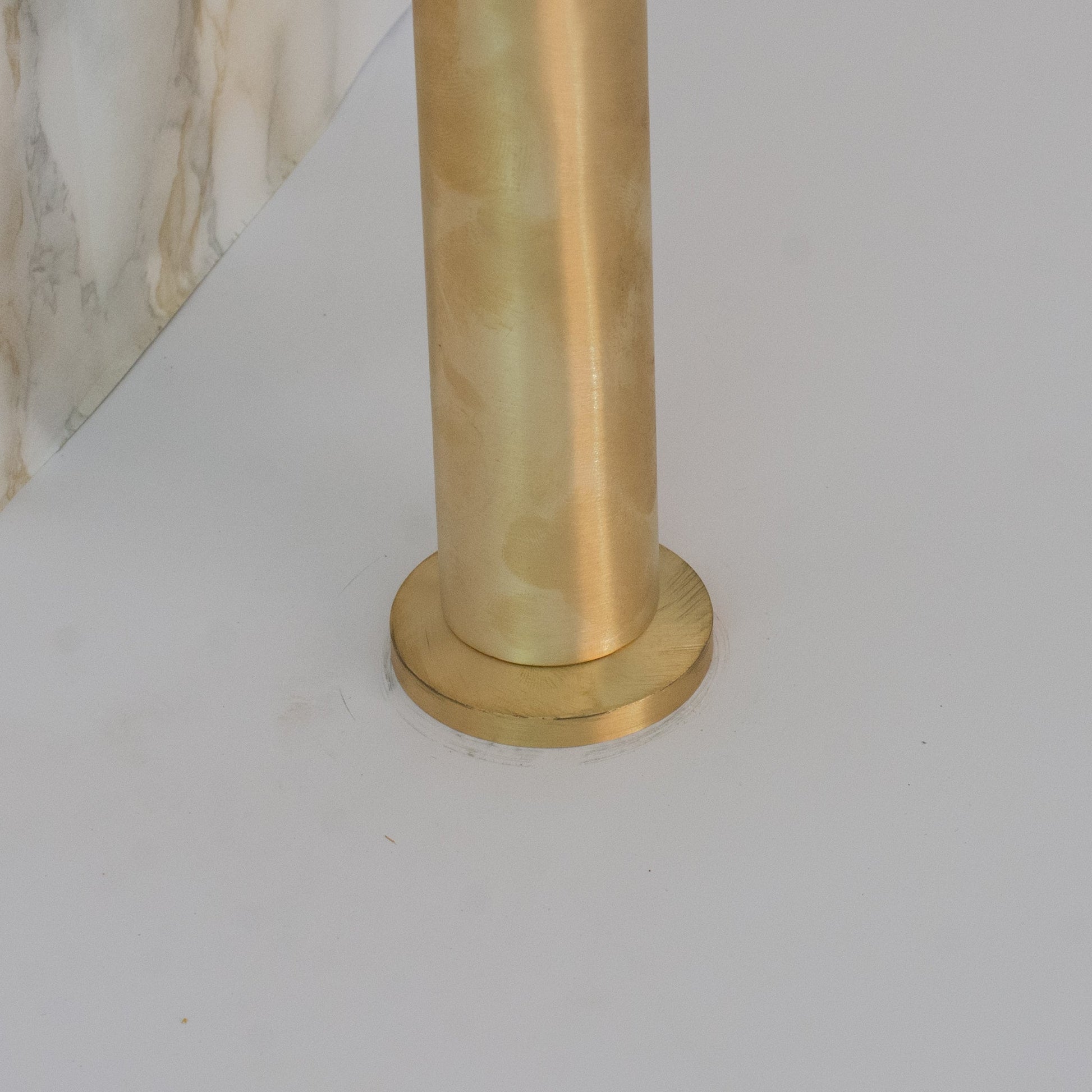 Kitchen Cold Water Faucet Brass, Brushed Brass Cold Water Dispenser Faucet, Single Hole Kitchen Tap, Deck Mount Brass Faucet - Insideast