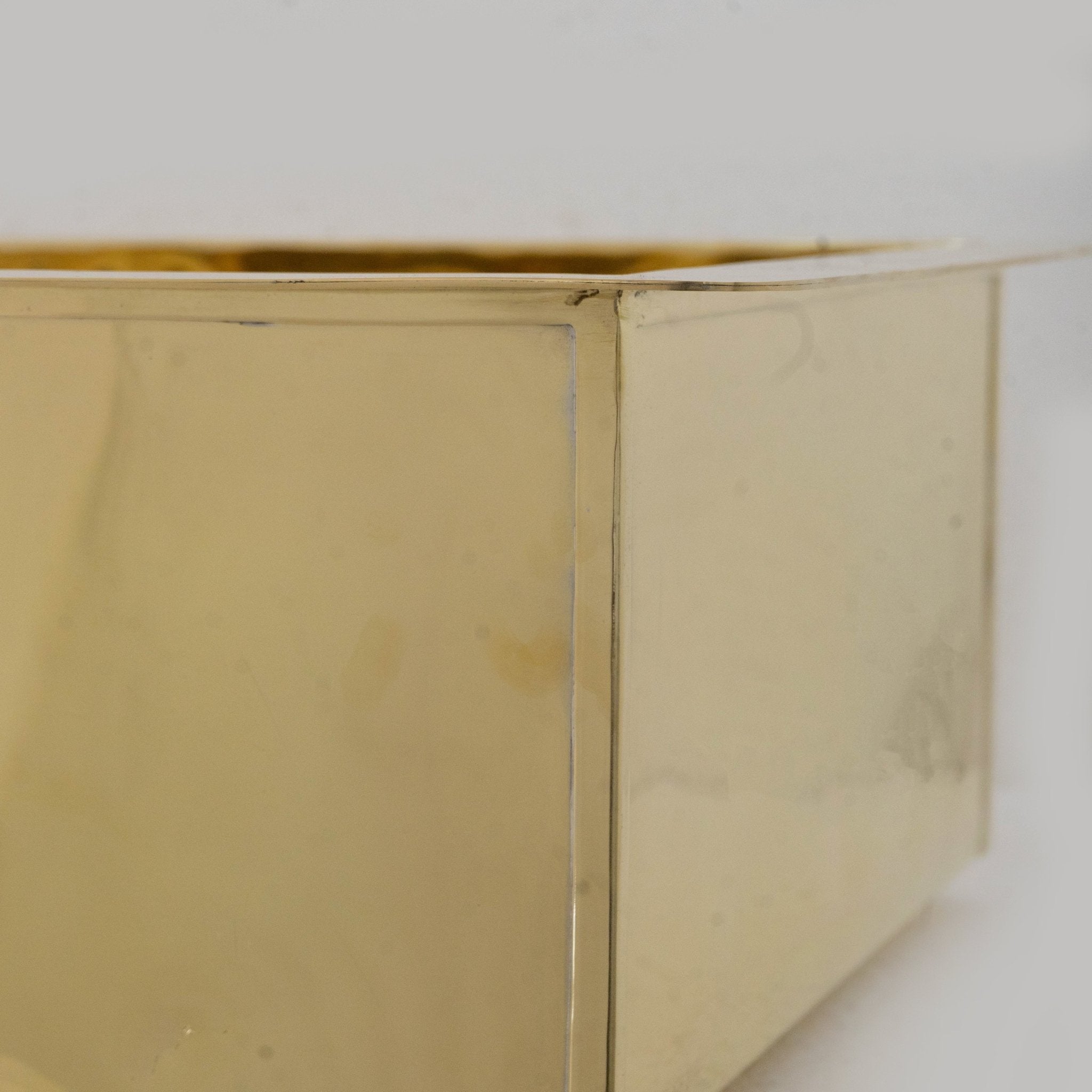 Brass undermount sink outdoor bar kitchen — patina development aged finish