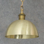 Luminous Soft - Hammered Brass Dome Pendant - Traditional Moroccan brass Light - Insideast
