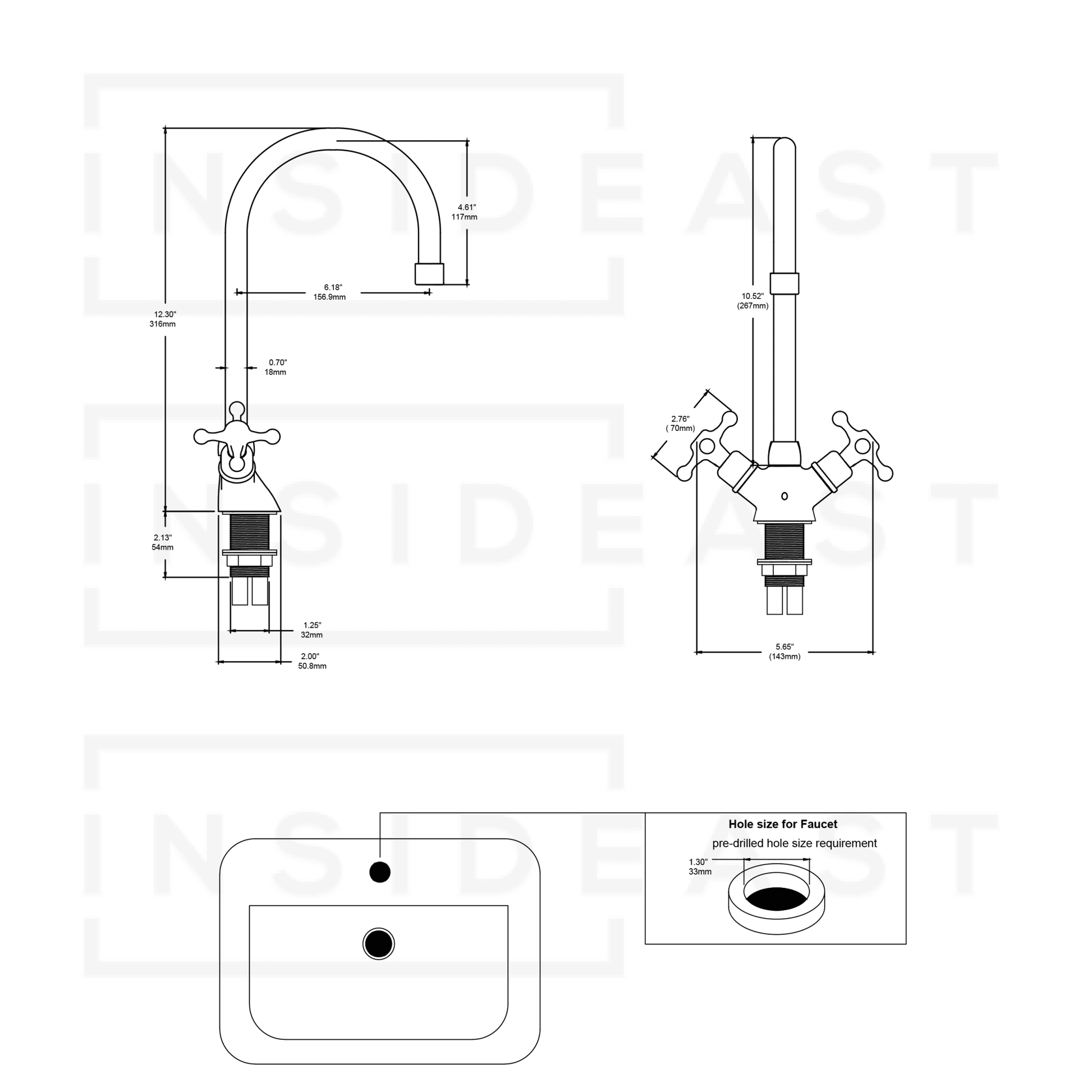 Oil Rubbed Bronze Single Hole Faucet, Antique Bronze Bathroom Sink Faucet - Insideast
