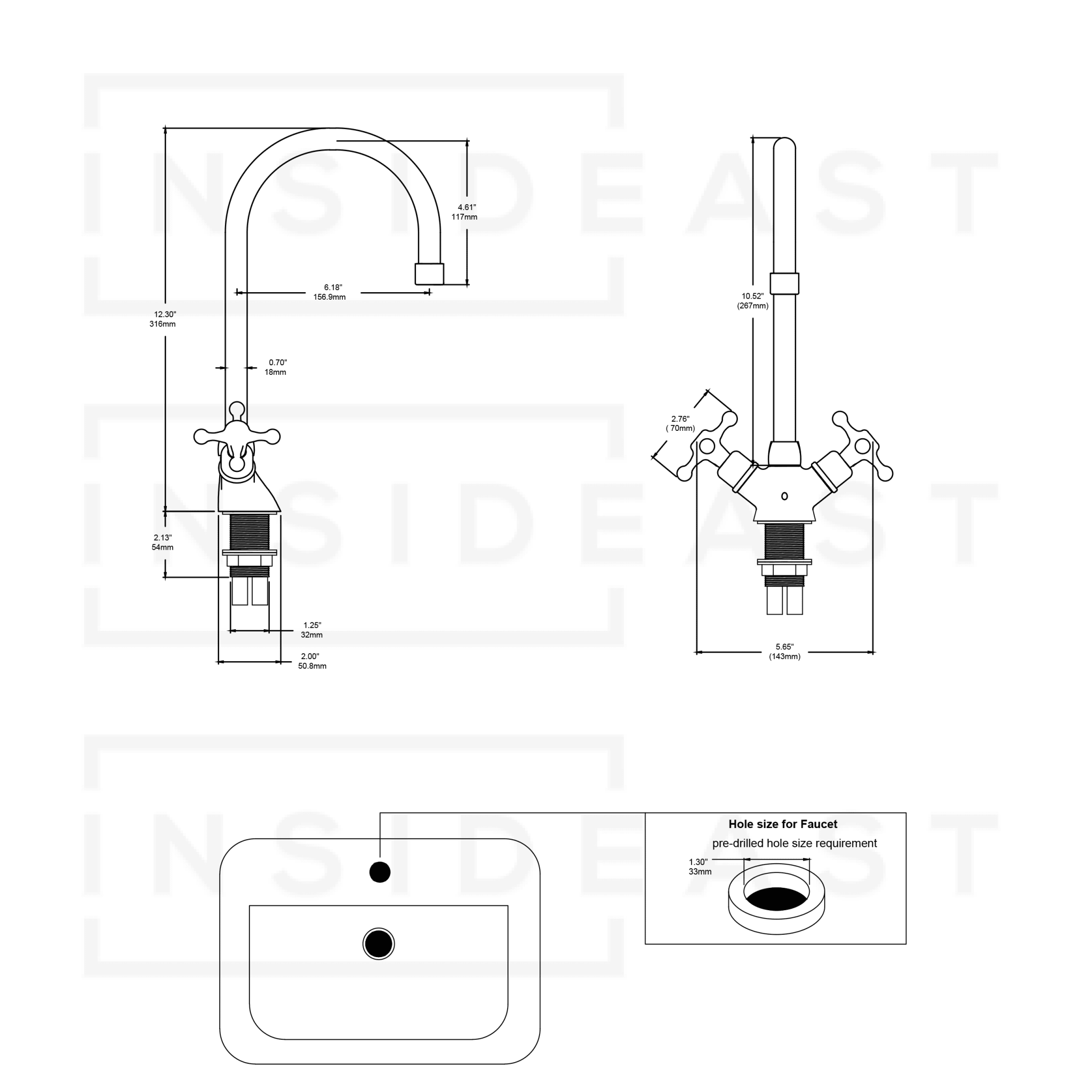 Oil Rubbed Bronze Single Hole Faucet, Antique Bronze Bathroom Sink Faucet - Insideast