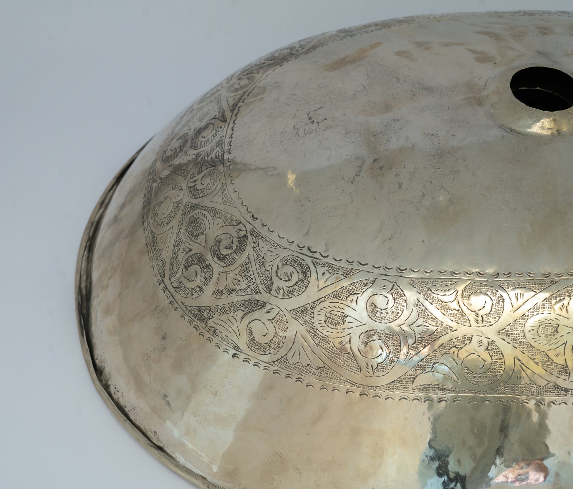 Oval Silver Bathroom Sink – German Silver Vessel Sink – Countertop Washbasin for Powder Room - Insideast