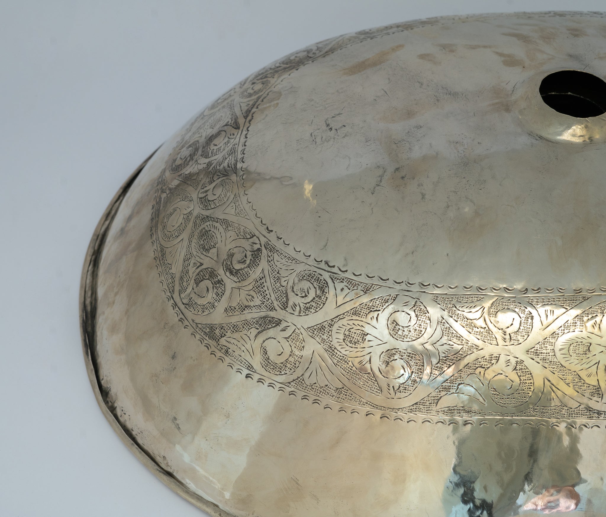 Oval Silver Bathroom Sink – German Silver Vessel Sink – Countertop Washbasin for Powder Room - Insideast