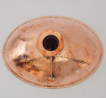 Load image into Gallery viewer, Oval Solid Copper Vessel Sink, Hammered Bathroom Vanity Sink, Powder Room Basin Sink

