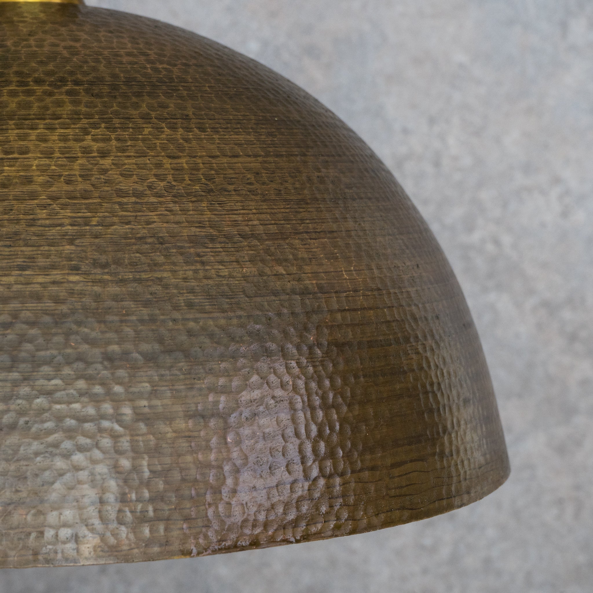 Oversized Dark Bronze Copper Pendant - Large Hammered Dome Light for Entryway & Dining - Insideast