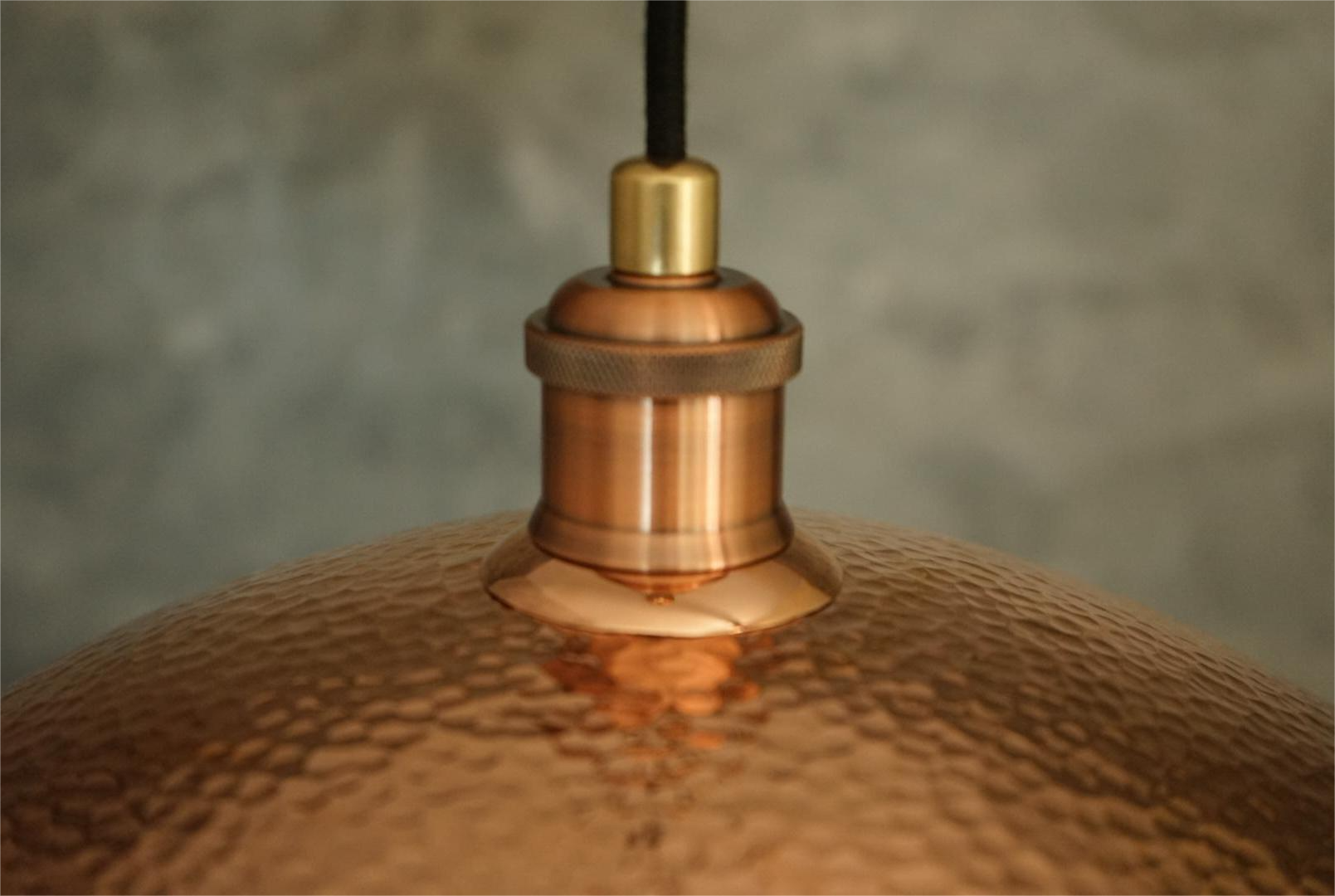 Copper Light Fixture, Hammered Solid Copper Dome Pendant Light, Ceiling Light