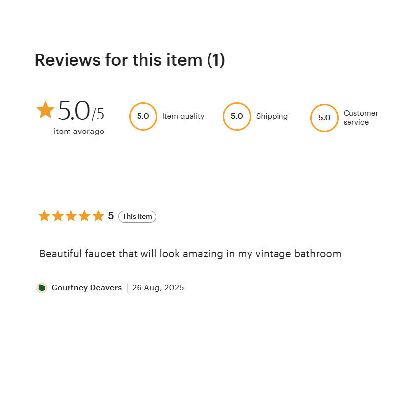 Solid Brass Cold Water Tap, Unlacquered Brass Faucet With Traditional Cross Handles