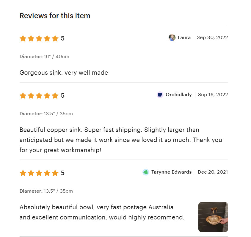 Hammered Copper Sink, Vanity Bathroom Sink, Copper Bowl Sink