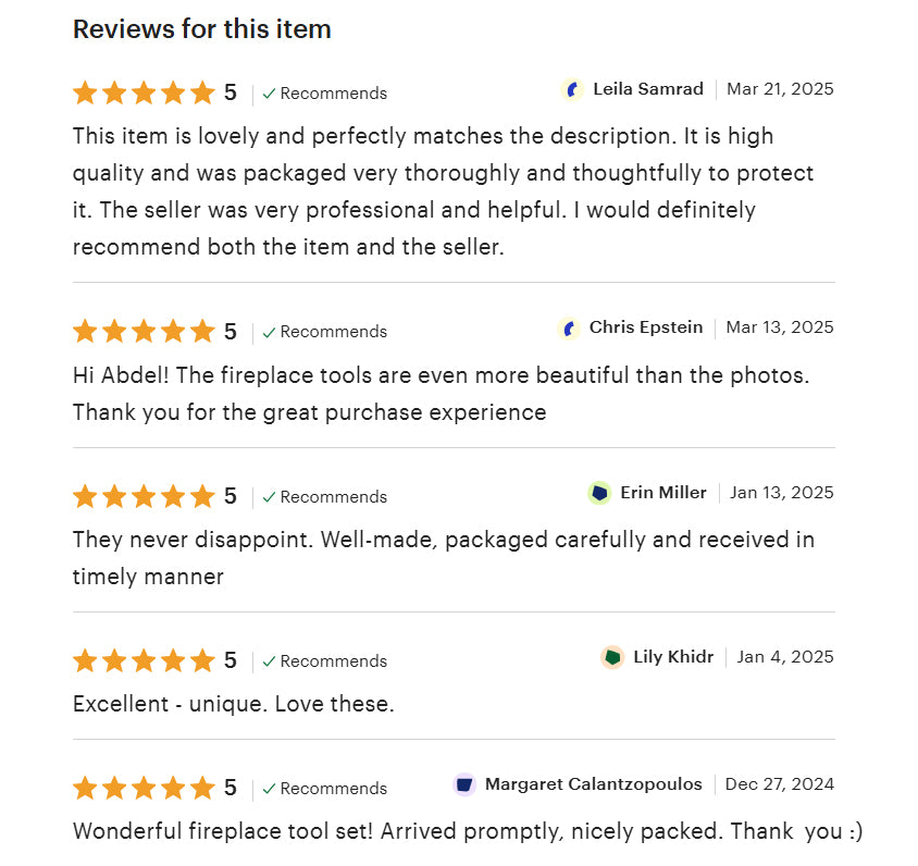 Antique Unlacquered Brass Fireplace Tool