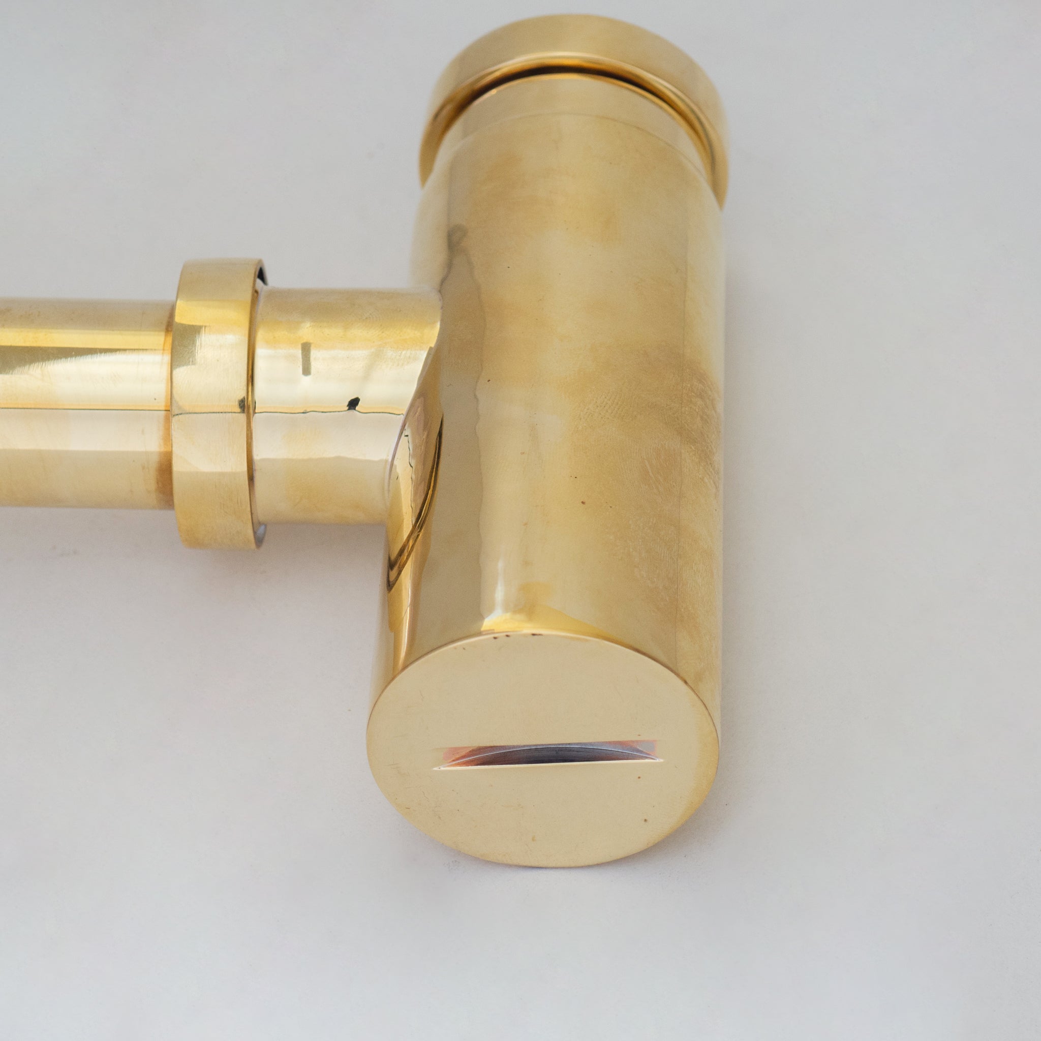 Round Solid Brass Bottle P - Trap & Push - Up Drain - Insideast
