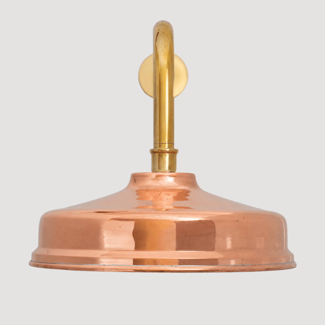 Unlacquered Copper Rain Shower Head | 12" Round - Insideast