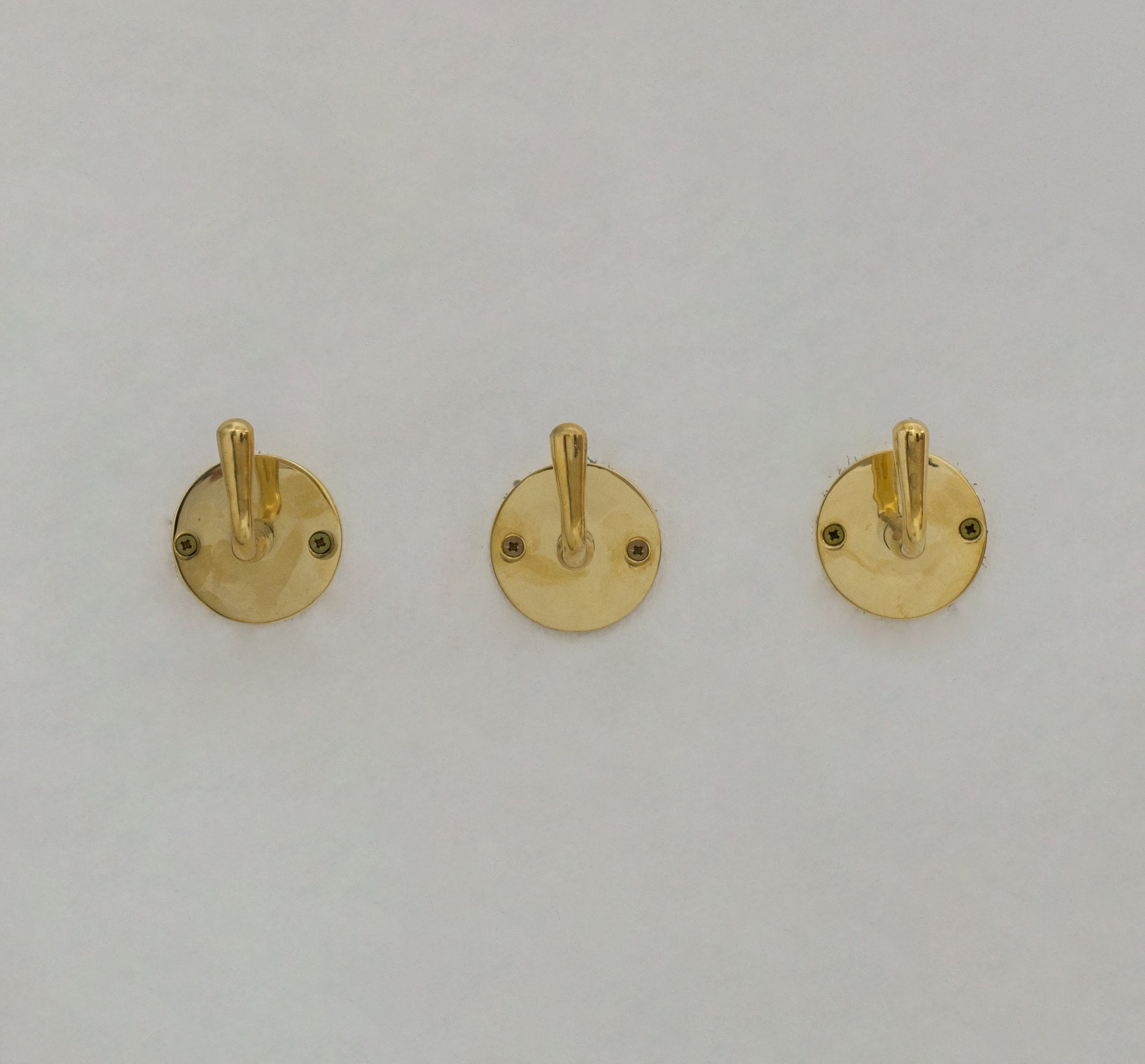 Single Hook solid Unlacquered Brass , Handmade Brass Hook, Coat Hook, Wall Hook - Insideast