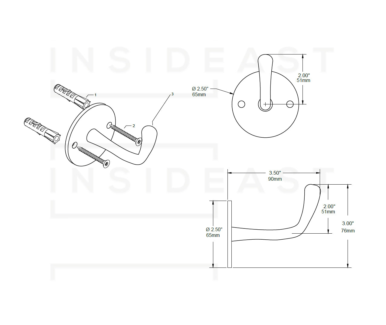 Single Hook solid Unlacquered Brass , Handmade Brass Hook, Coat Hook, Wall Hook