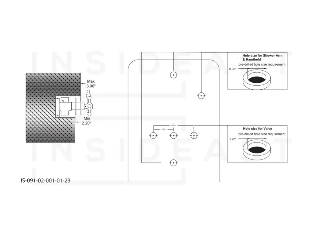 Unlacquered Brass Shower | Rain Shower Set | 3 Options