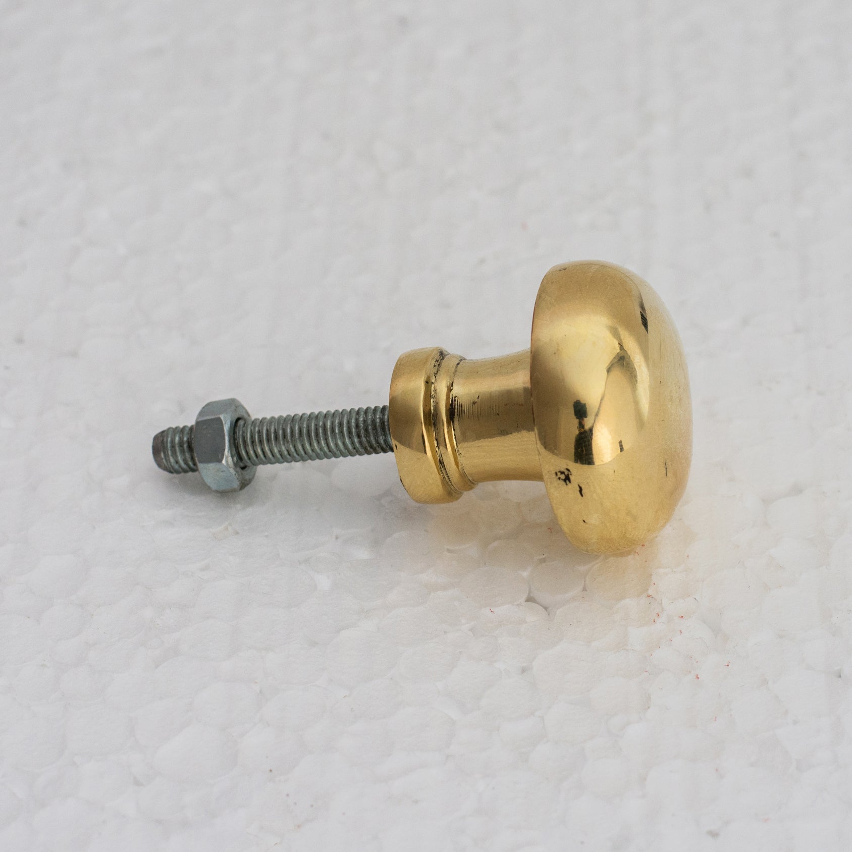 Smooth Heavy - Duty Unlacquered Brass Round Cabinet Knobs - Insideast