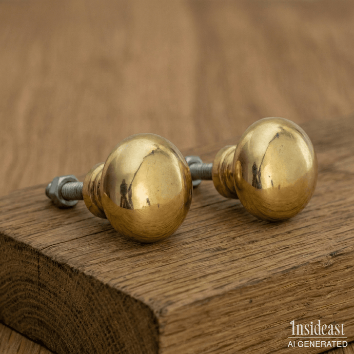 Premium Heavy-Duty Brass Round Cabinet Knobs for Durability – Insideast
