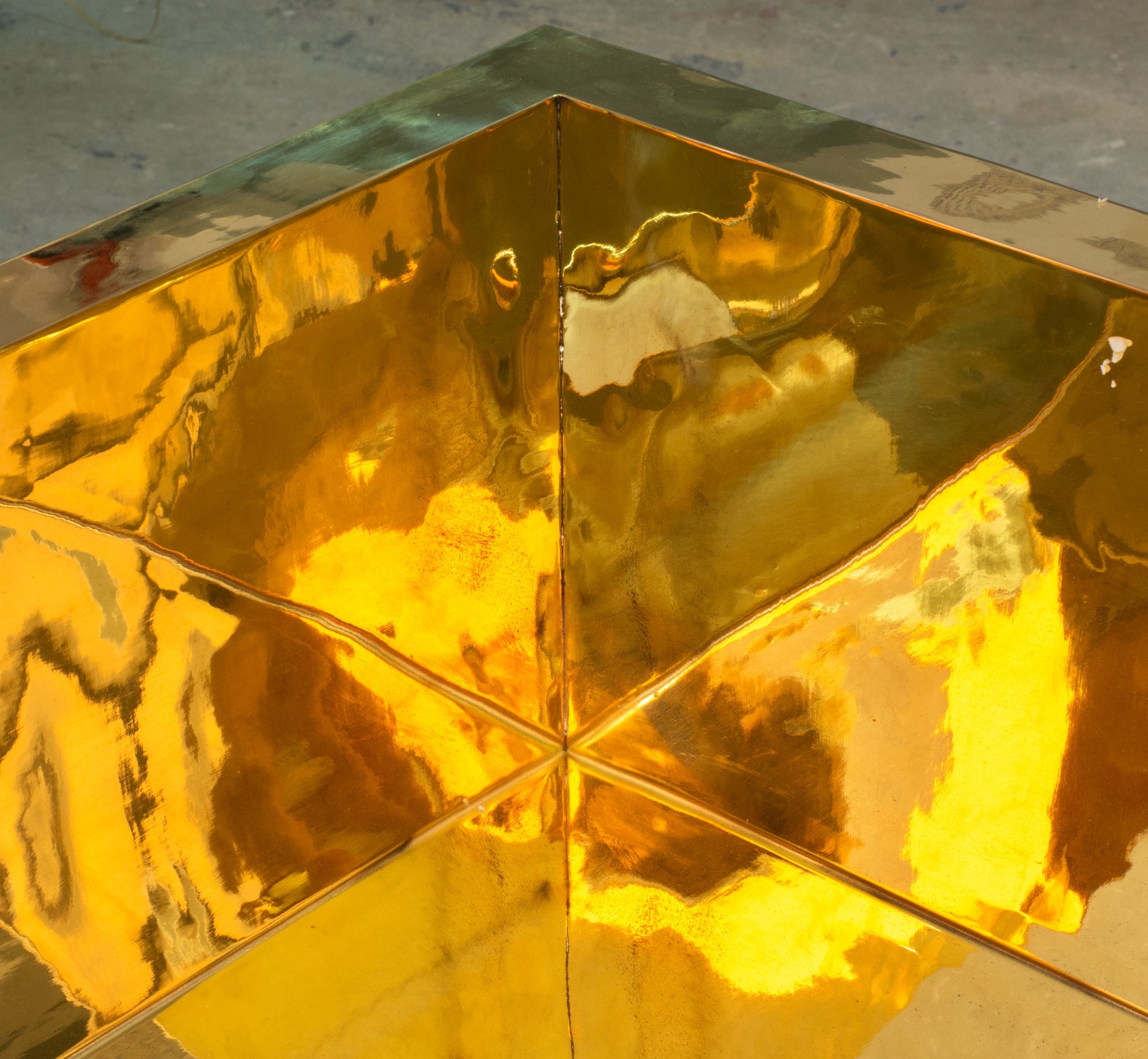 Smooth Unlacquered Brass Farmhouse Kitchen Sink | Double Drain - Insideast