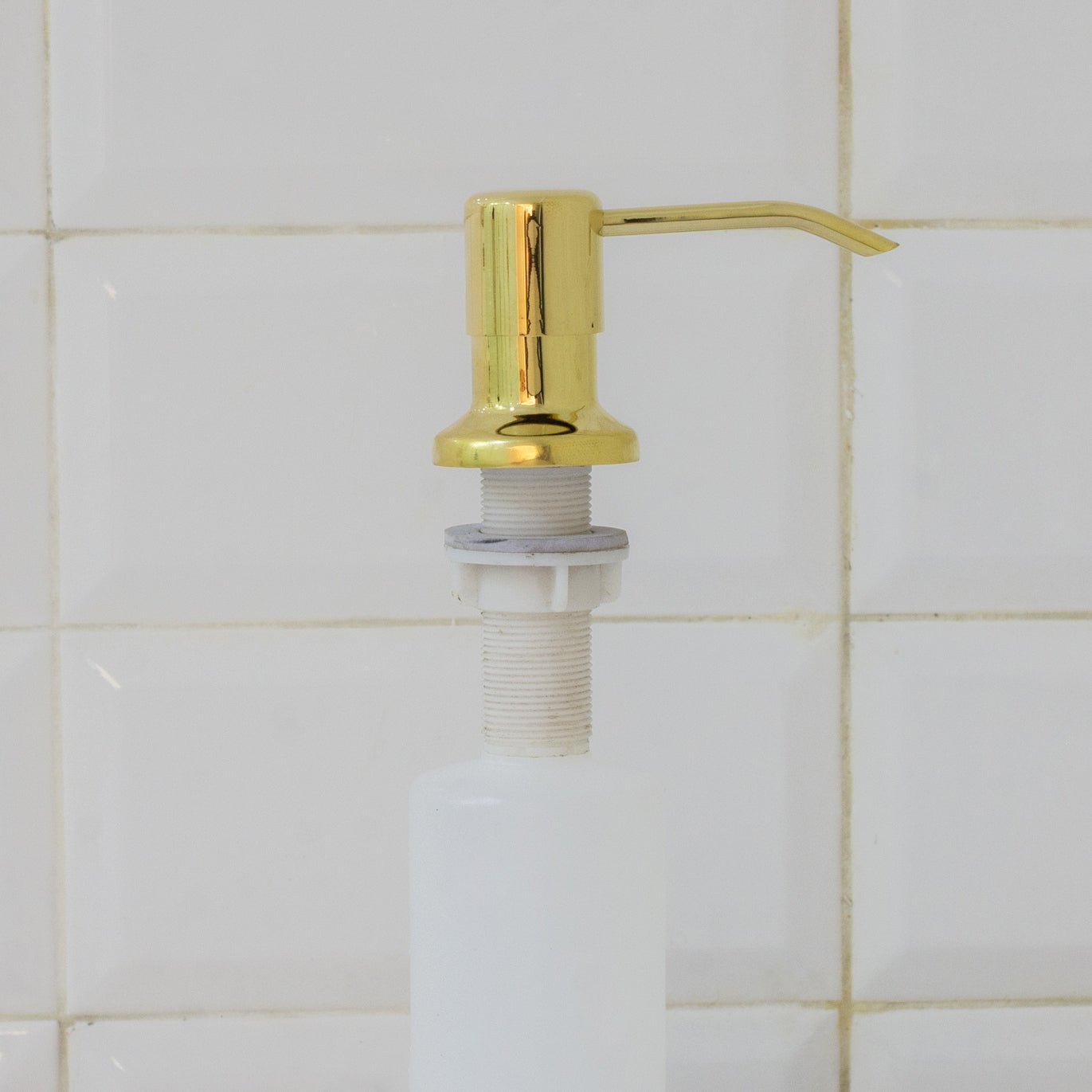Soap Dispenser, Unlacquered Brass, Kitchen Sink Soap Dispenser - Insideast