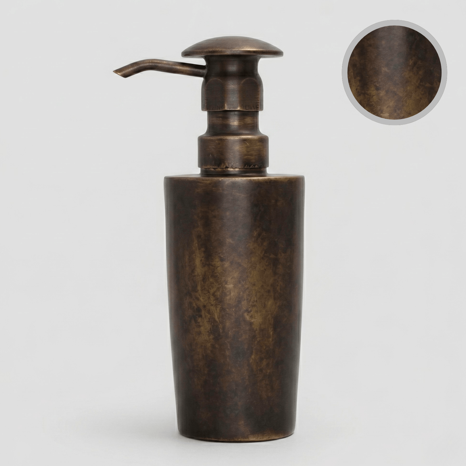 Heritage Unlacquered Brass Soap Dispenser | Signature Living Finishes - Insideast